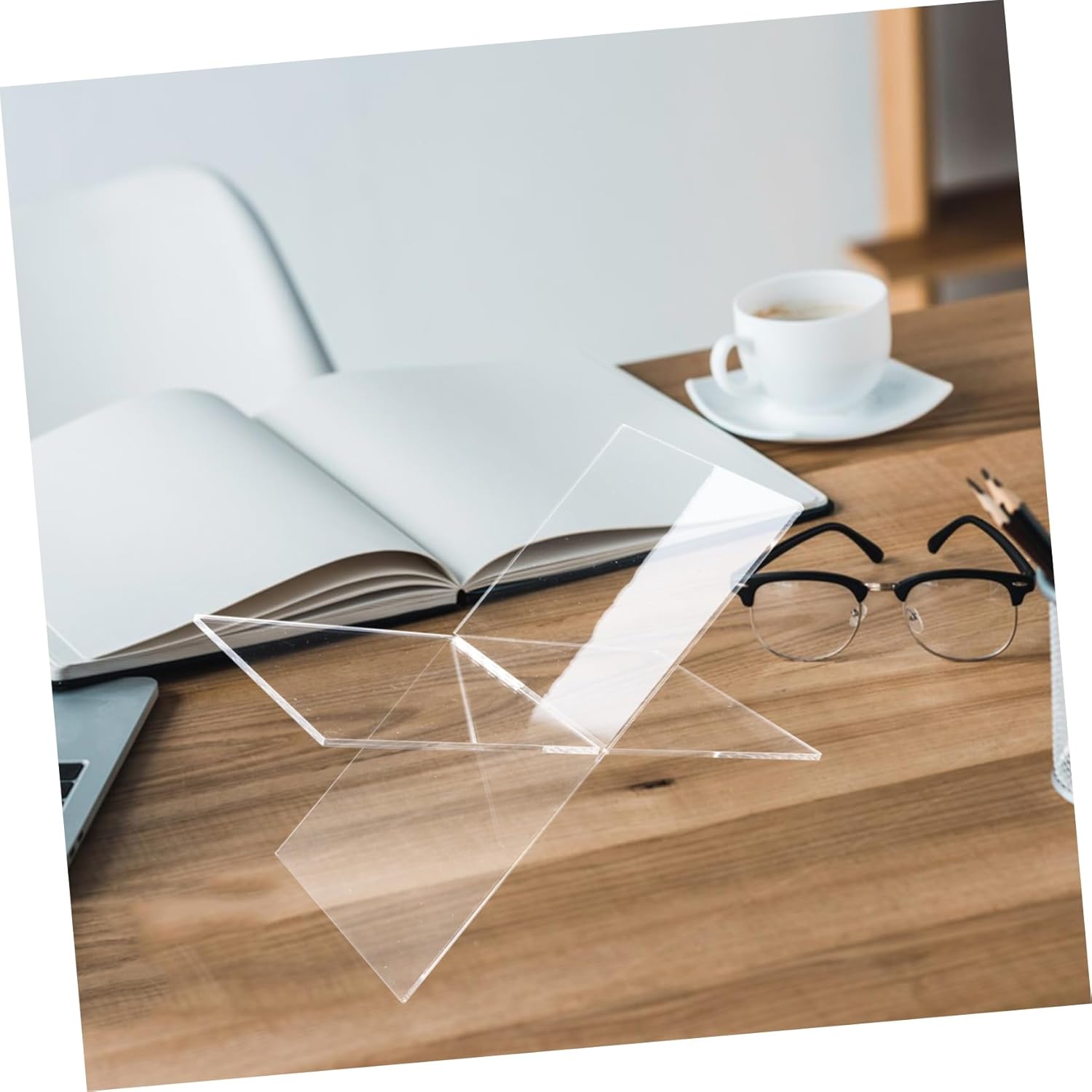 Modern Acrylic Book Stand for Kitchen and Desk