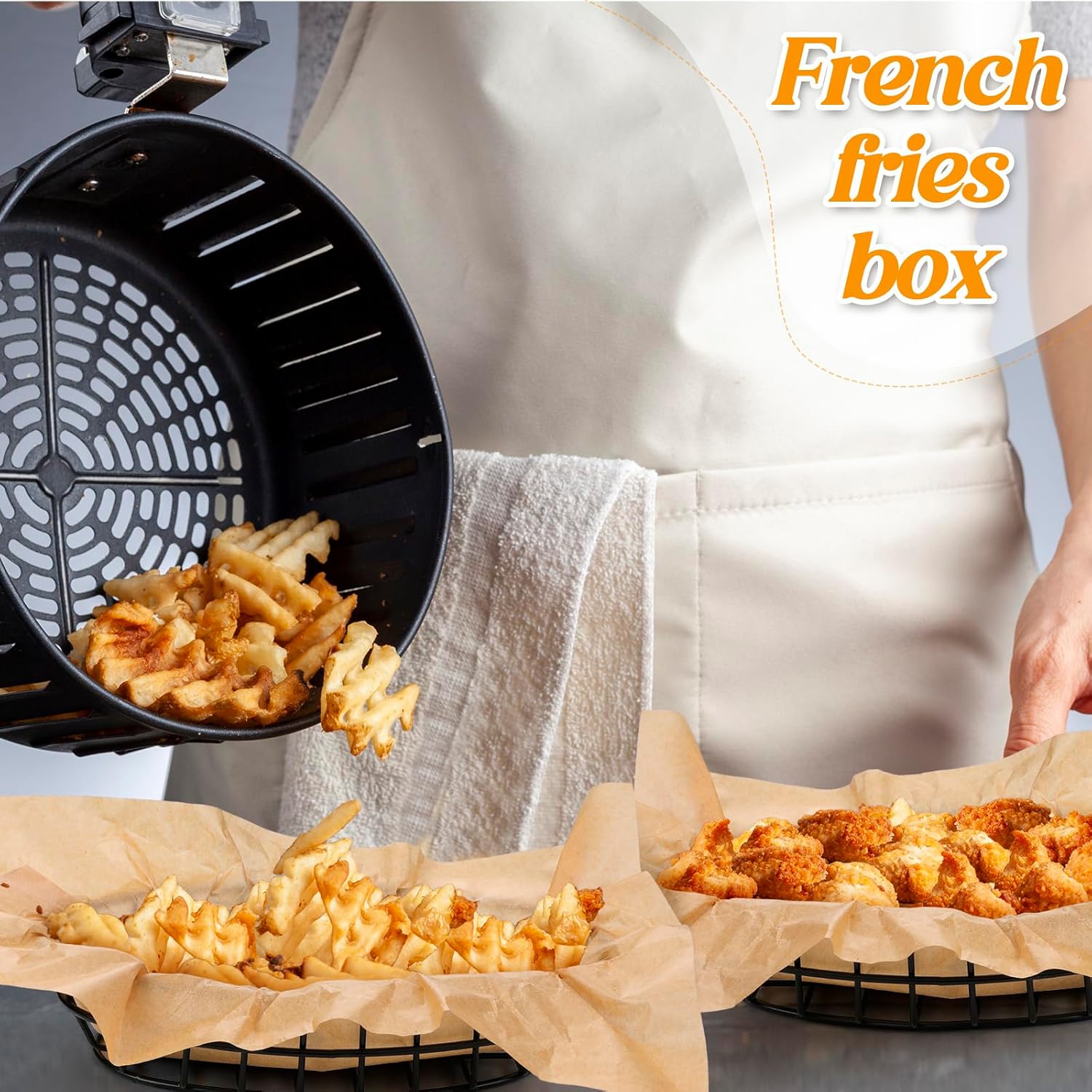 Hushee 12 Pcs Wire Bread Baskets with Liners