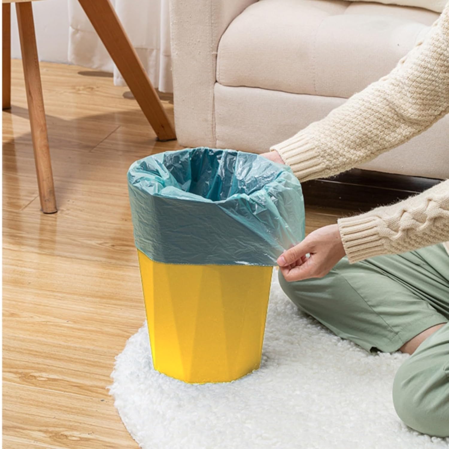 Polygon Small Trash Can - Yellow