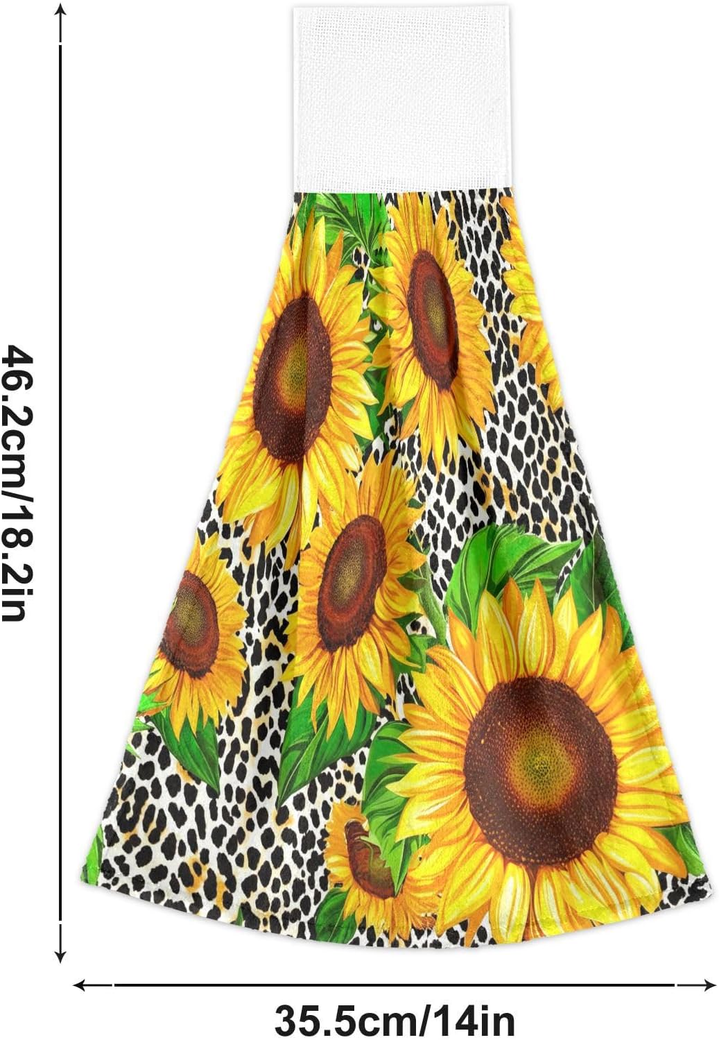 RPLIFE Vibrant Sunflowers Dish Towels Set of 2 with Hanging Loops