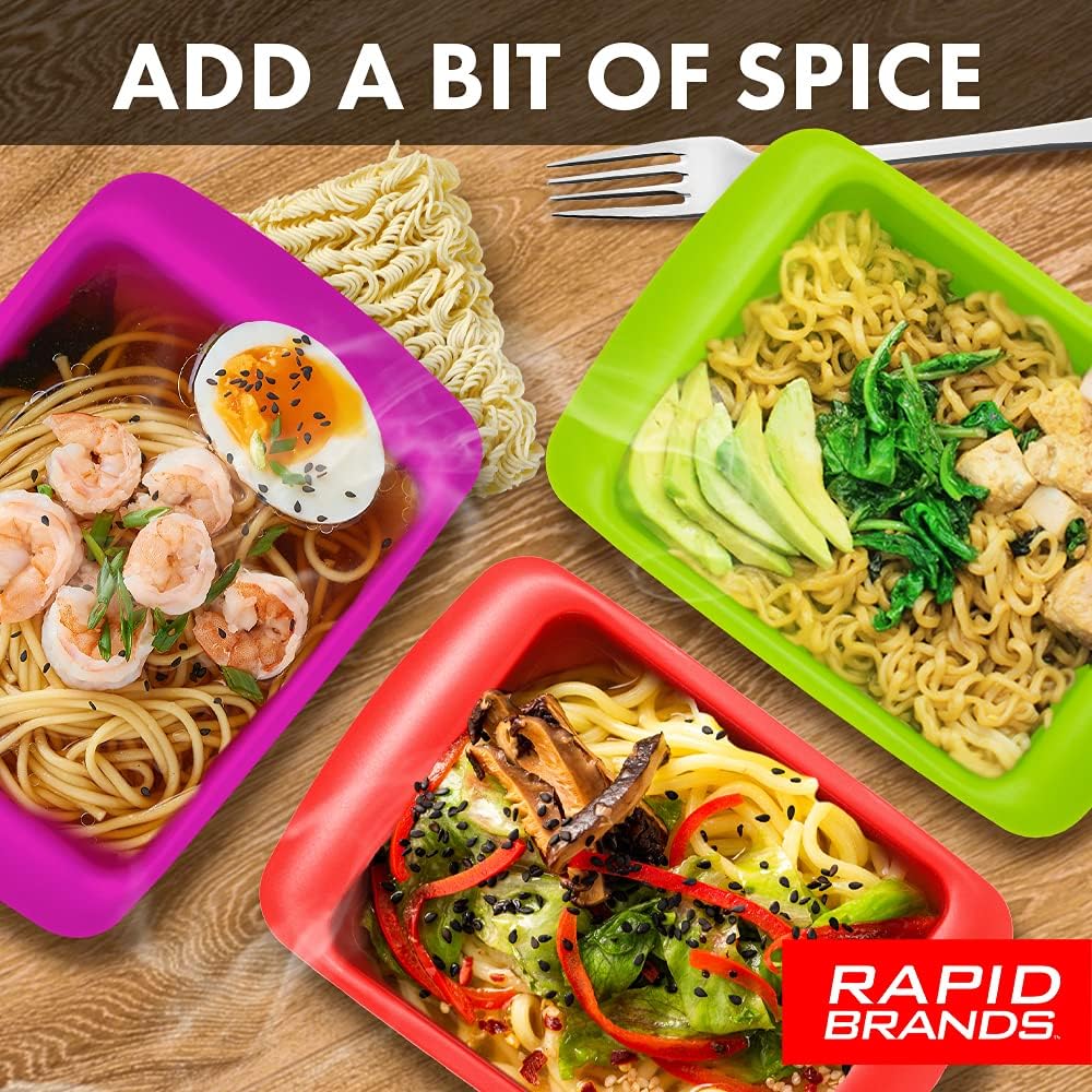Rapid Ramen Cooker - Microwavable BPA Free Bright Red