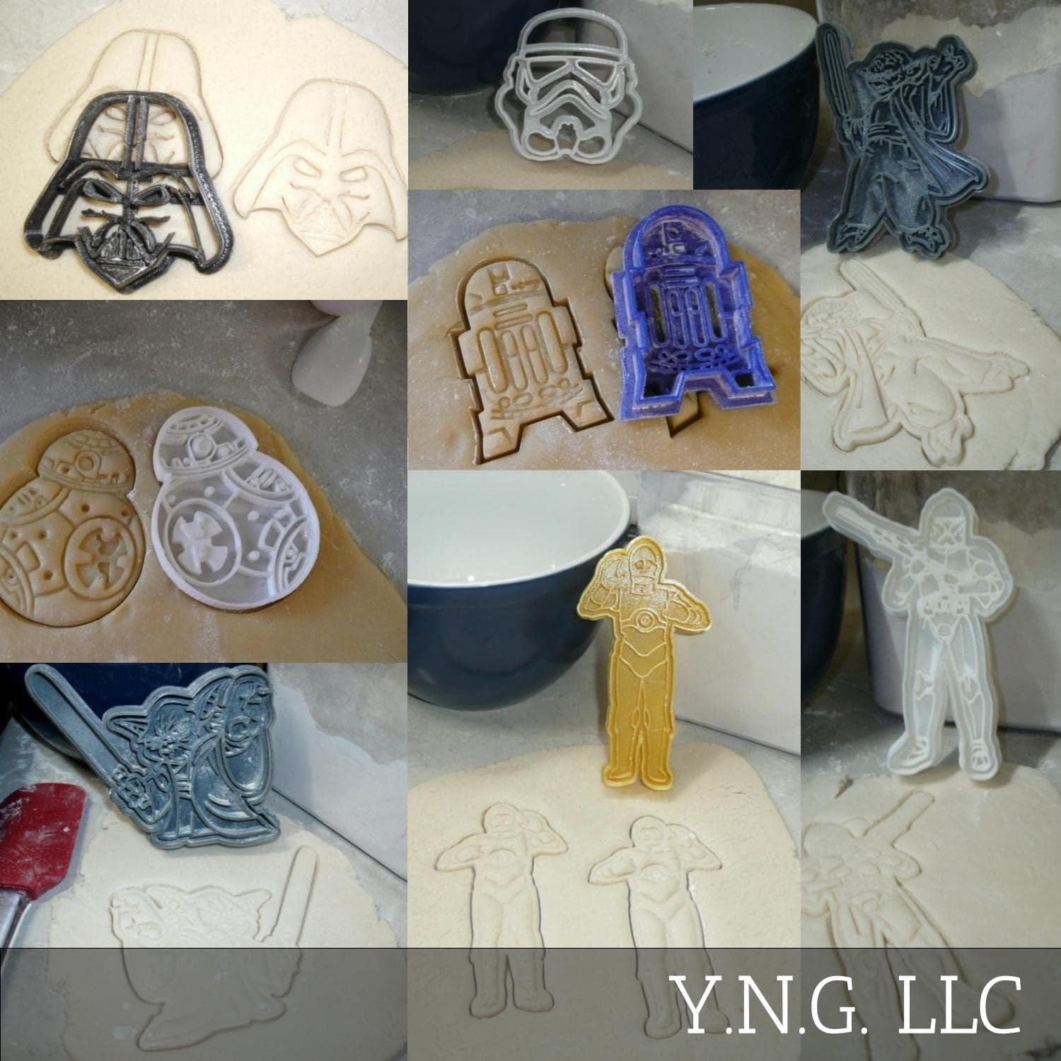 Star Wars Themed Cookie Cutters Set of 8 Made in USA
