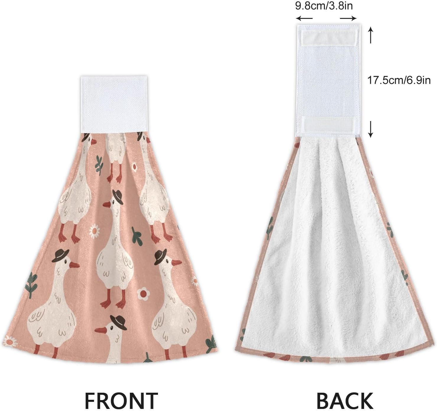 OTVEE Cute Goose Pattern Kitchen Towels 2 Pieces
