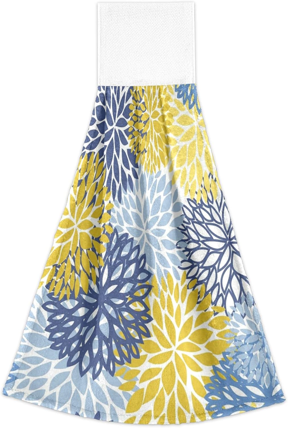 Kcldeci Dahlia Floral Hanging Kitchen Towels Set 2 Pcs
