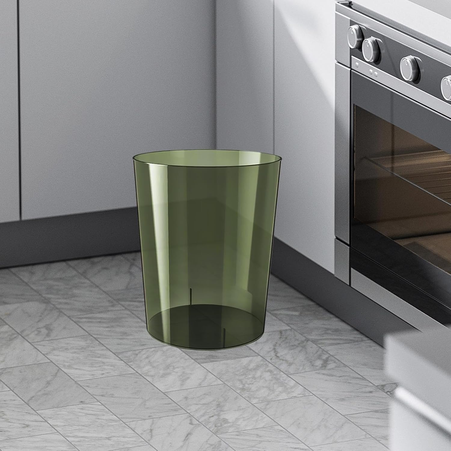 Clear Garbage Bin with Large Capacity for Home Office Bedroom