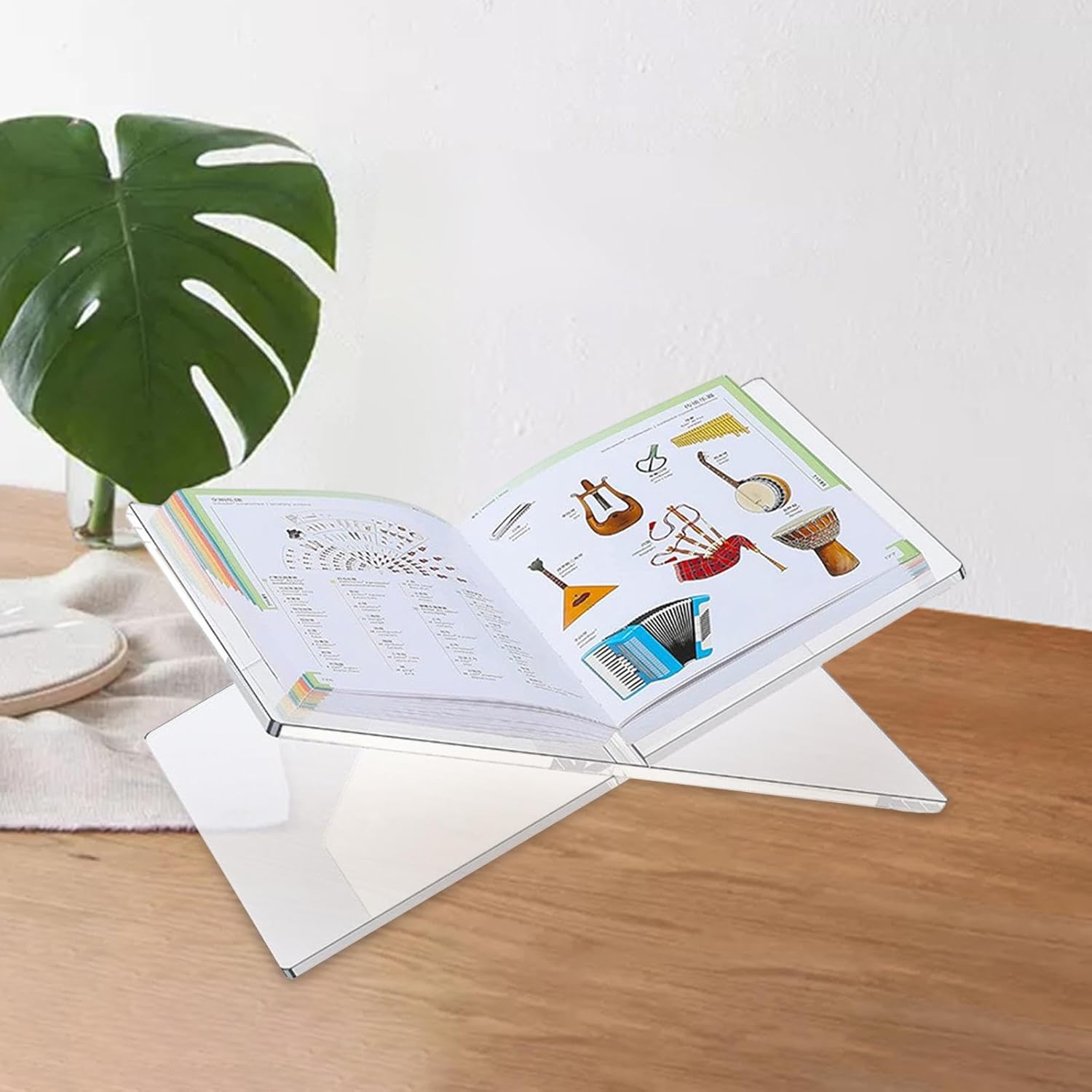 Nishiyuenyi Clear Acrylic Book Display Stand for Desk
