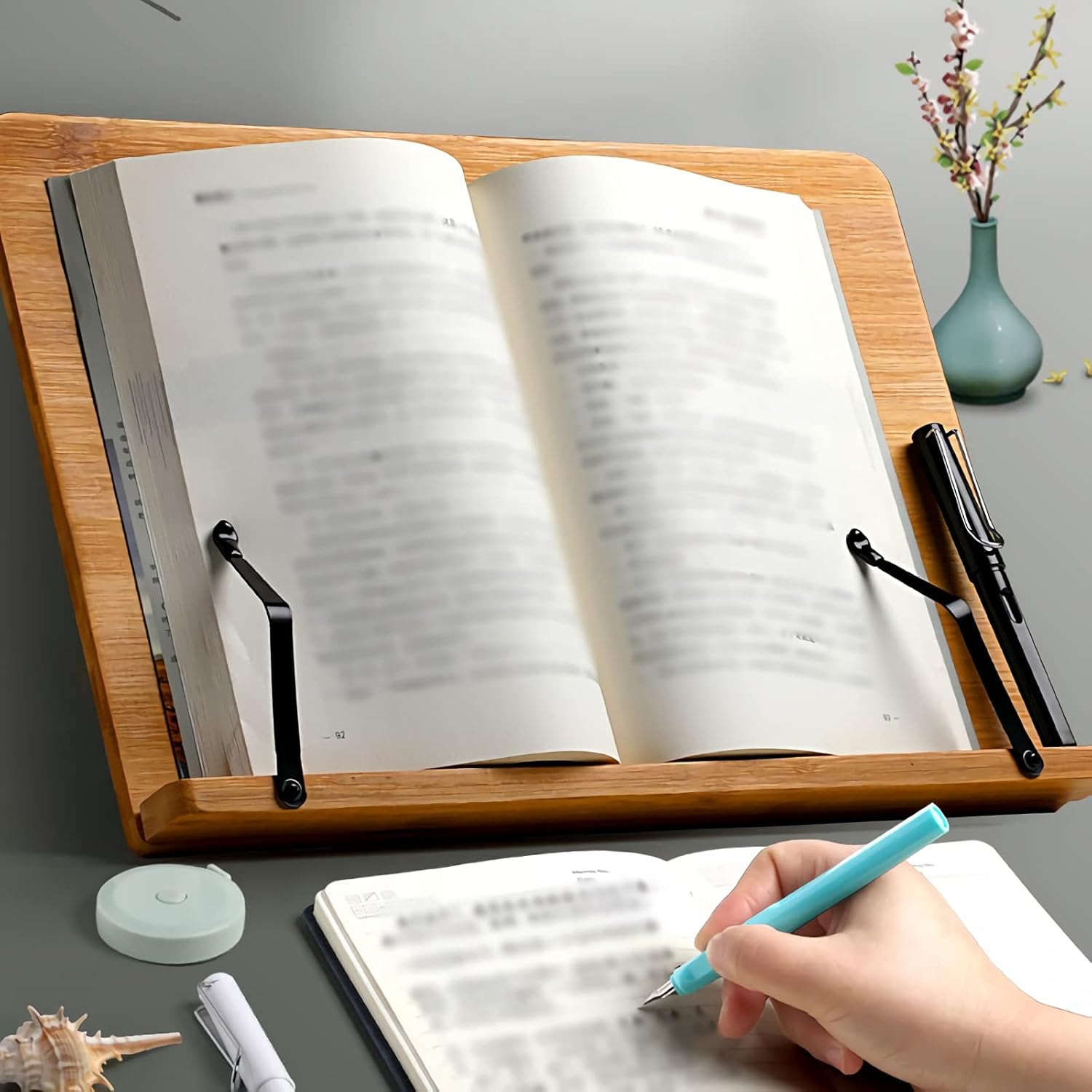 Foldable Cookbook Stand with Tablet Holder