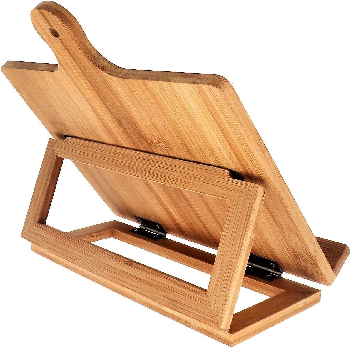 QUQUQ Foldable Cookbook Stand with Custom Engraving