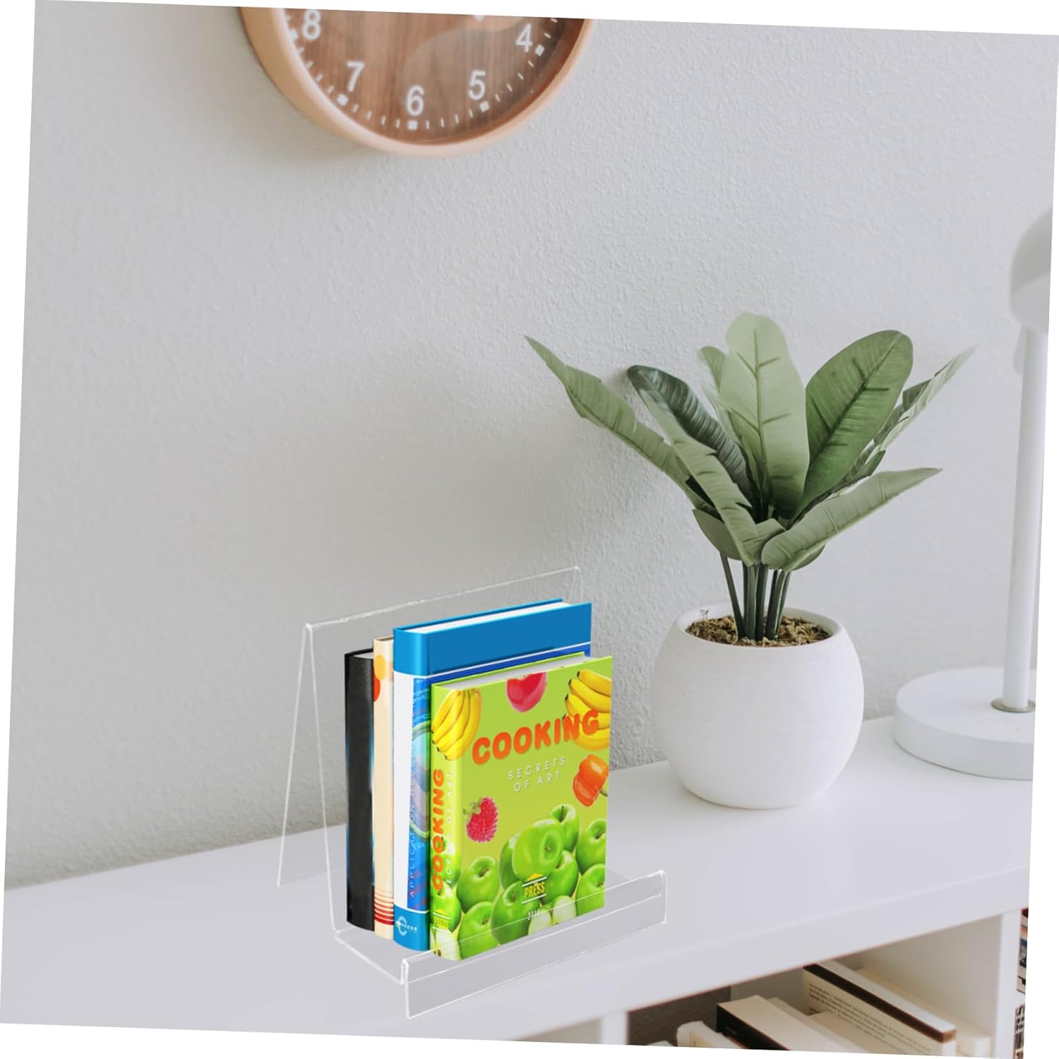 Luxshiny Acrylic Book Shelf for Magazines and Art