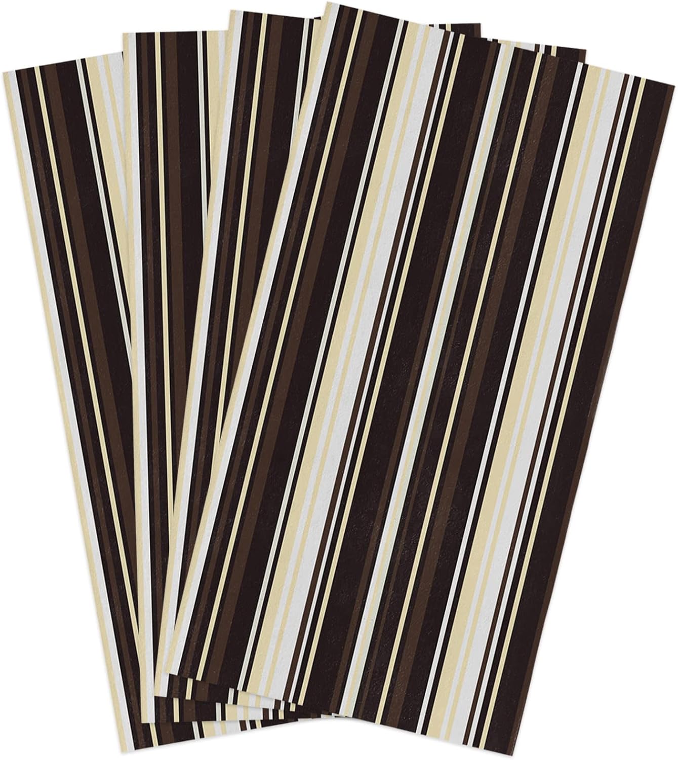 ZOE GARDEN Abstract Brown Kitchen Towels 4-Pack 18x28 Quick Drying Cleaning Cloths