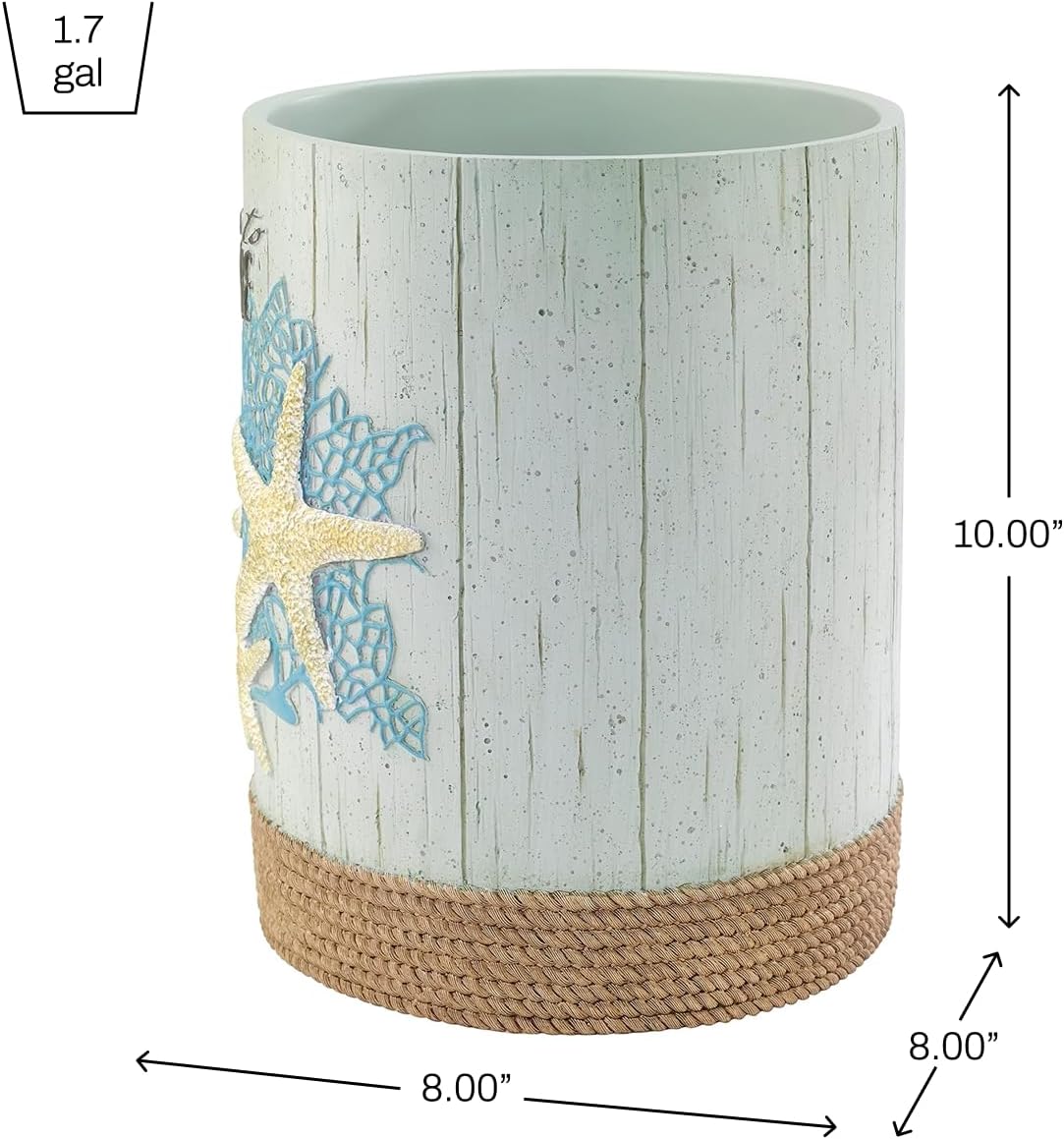 Avanti Linens - Decorative Beachcomber Trash Can