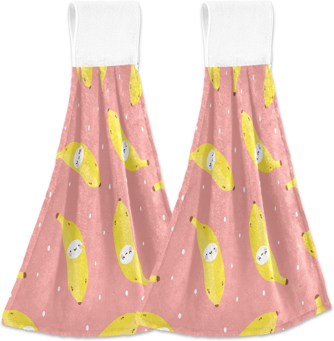 Cute Banana Pattern Kitchen Towels 2 Pieces