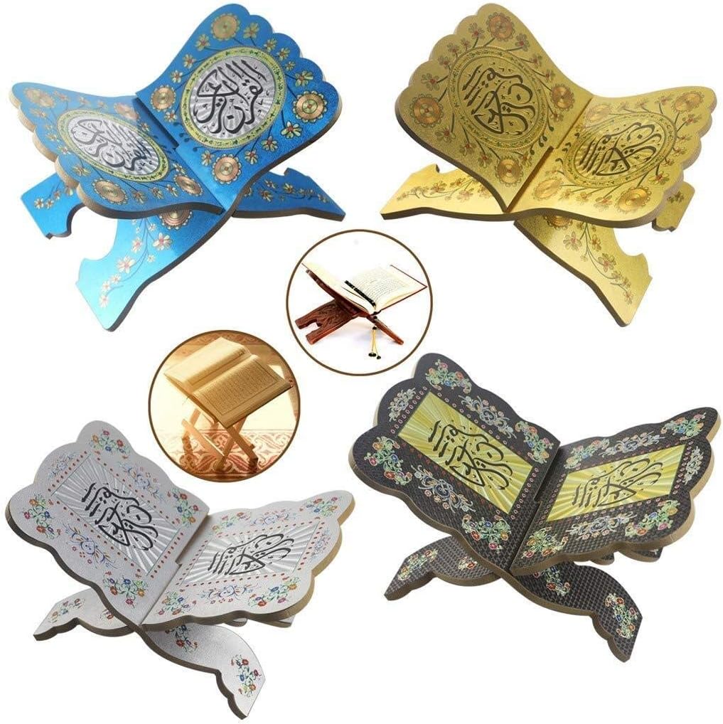 Wooden Eid Bible Stand Decorative Shelf Holder