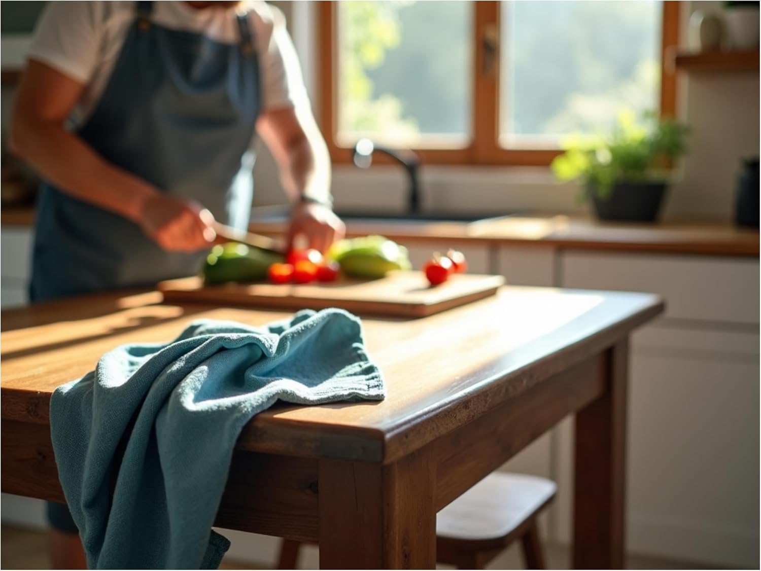 Eight Owls Linen Dish Towels - Set of 2 20x27 Inch Blue Bay