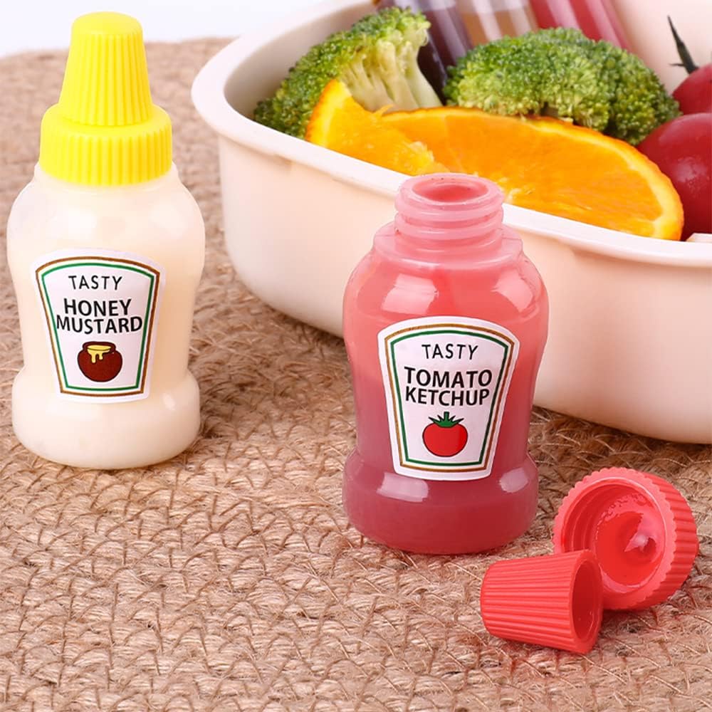 SagaSave Mini Condiment Squeeze Bottles Cute Cat Dog Shaped Set
