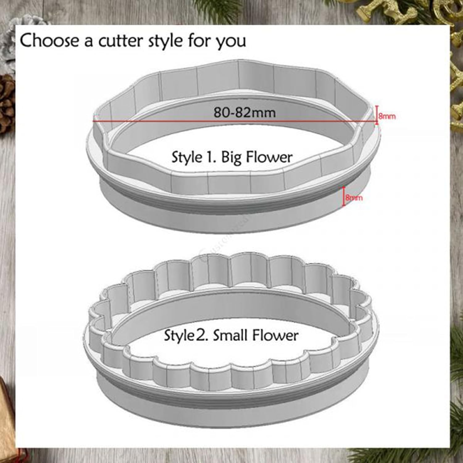 Personalized Cookie Stamp with Family Name 3D Design 1