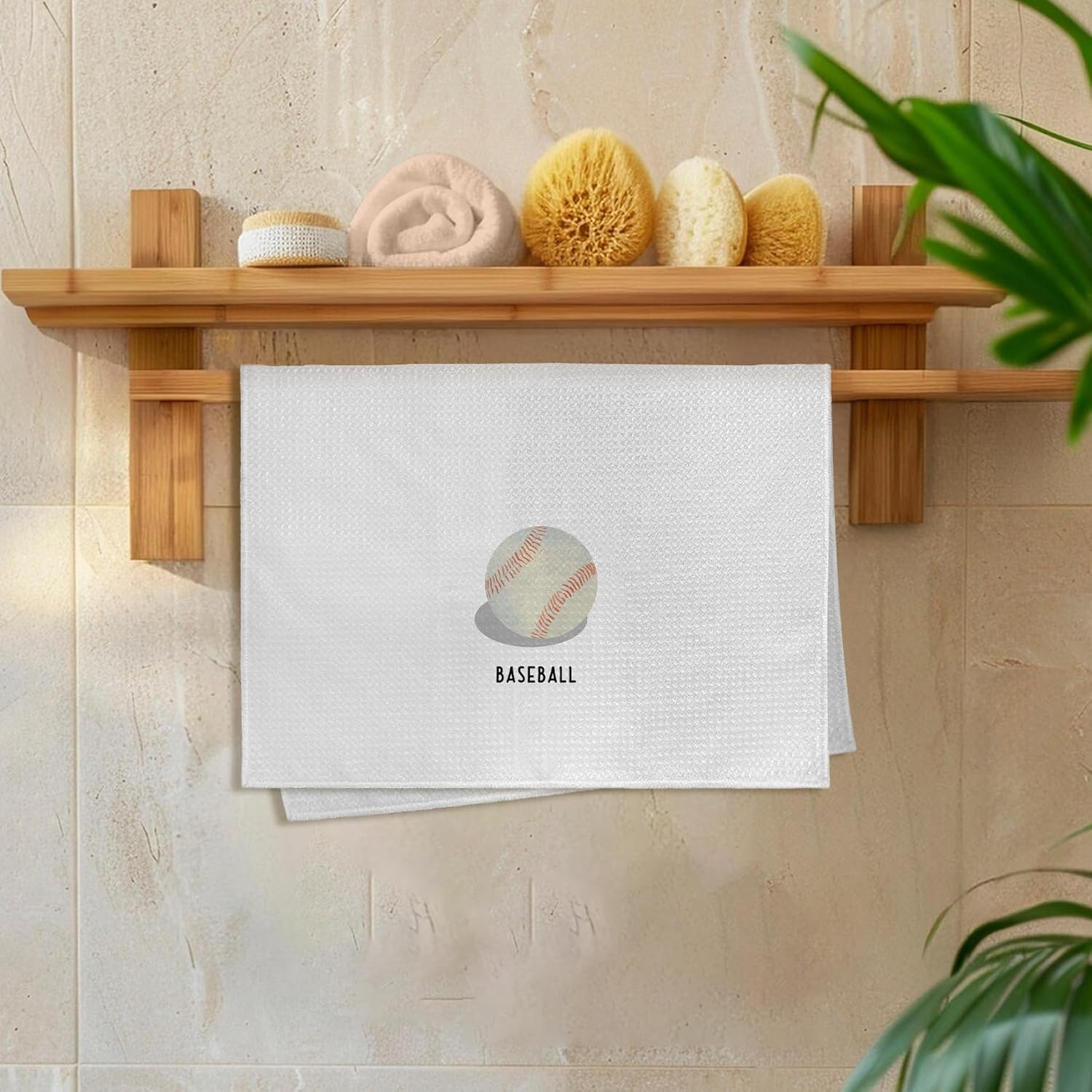 Boys Sports Towels Set of 4 - Basketball Soccer Baseball Football 16x24 Inch