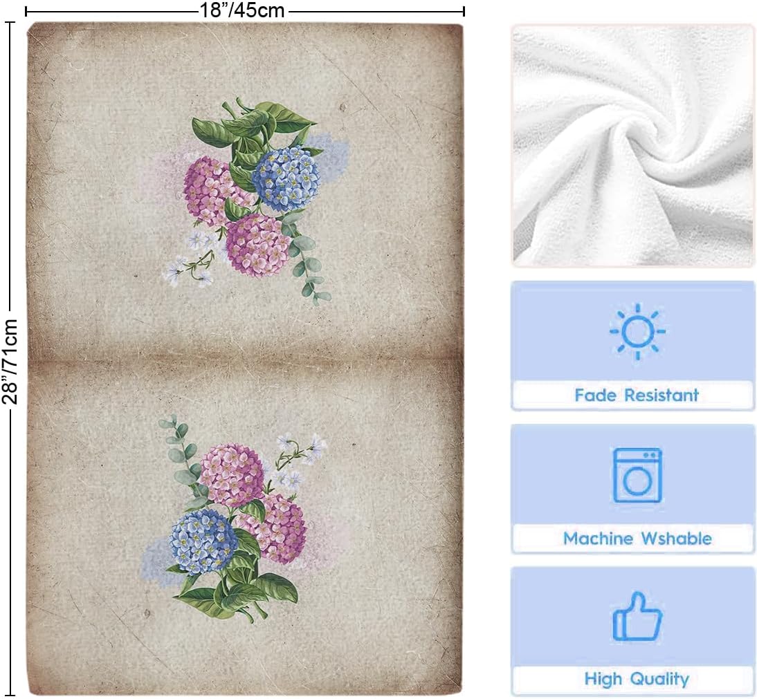 Vintage Hydrangea Kitchen Towels Pack of 2