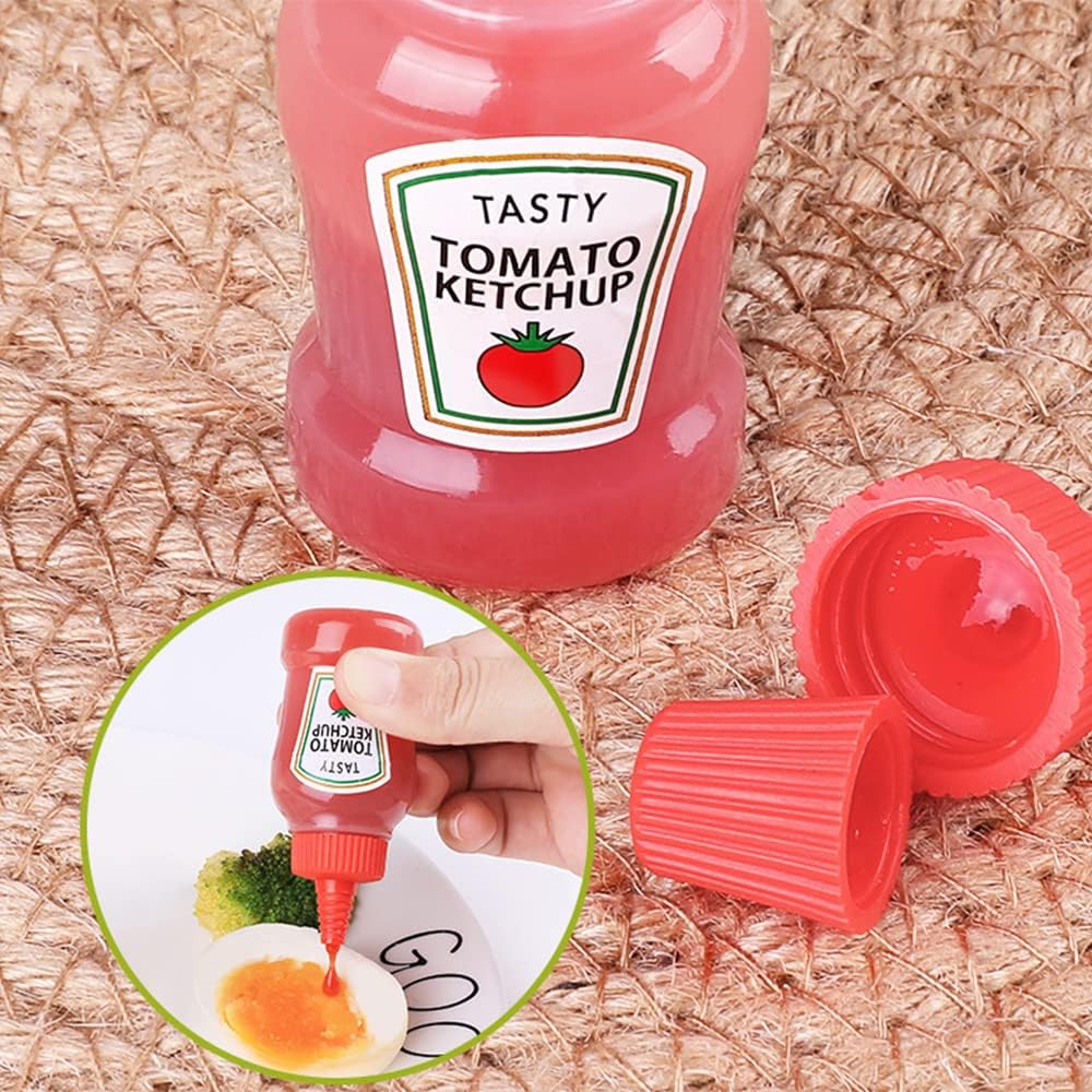 SagaSave Mini Condiment Squeeze Bottles Cute Cat Dog Shaped Set