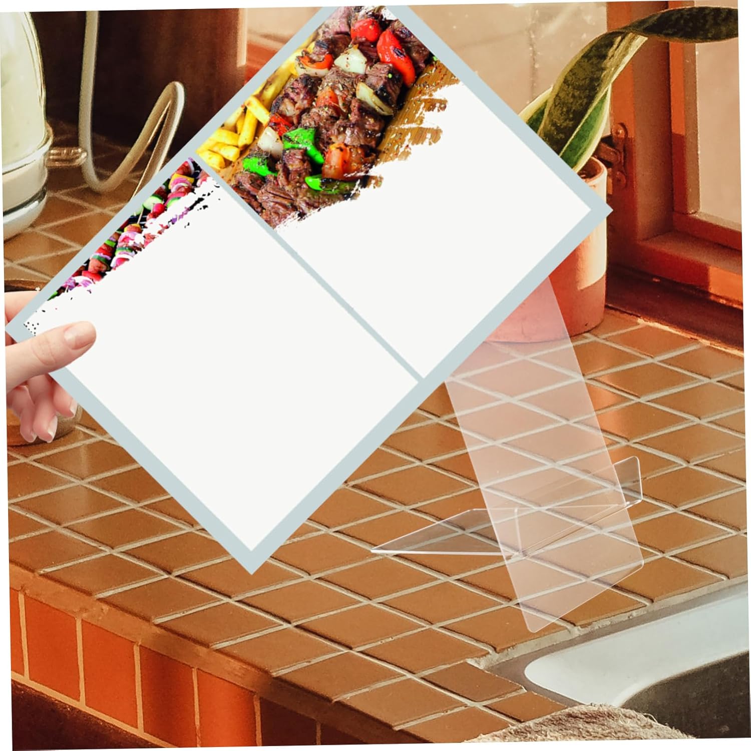 Zerodeko Practical Acrylic Reading Stand for Kitchen and Home
