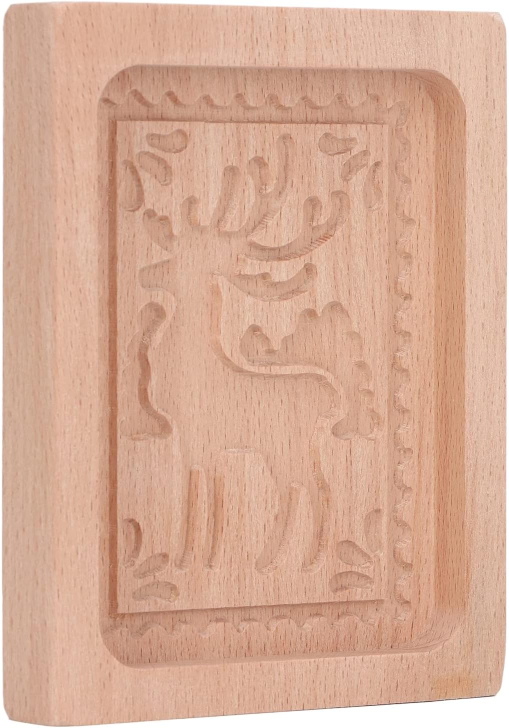 Fydun Carved Beech Wood Christmas Tree Cookie Cutter