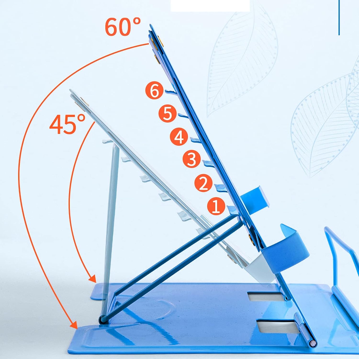 Adjustable Foldable Book Stand for Cookbook and Recipe Holders