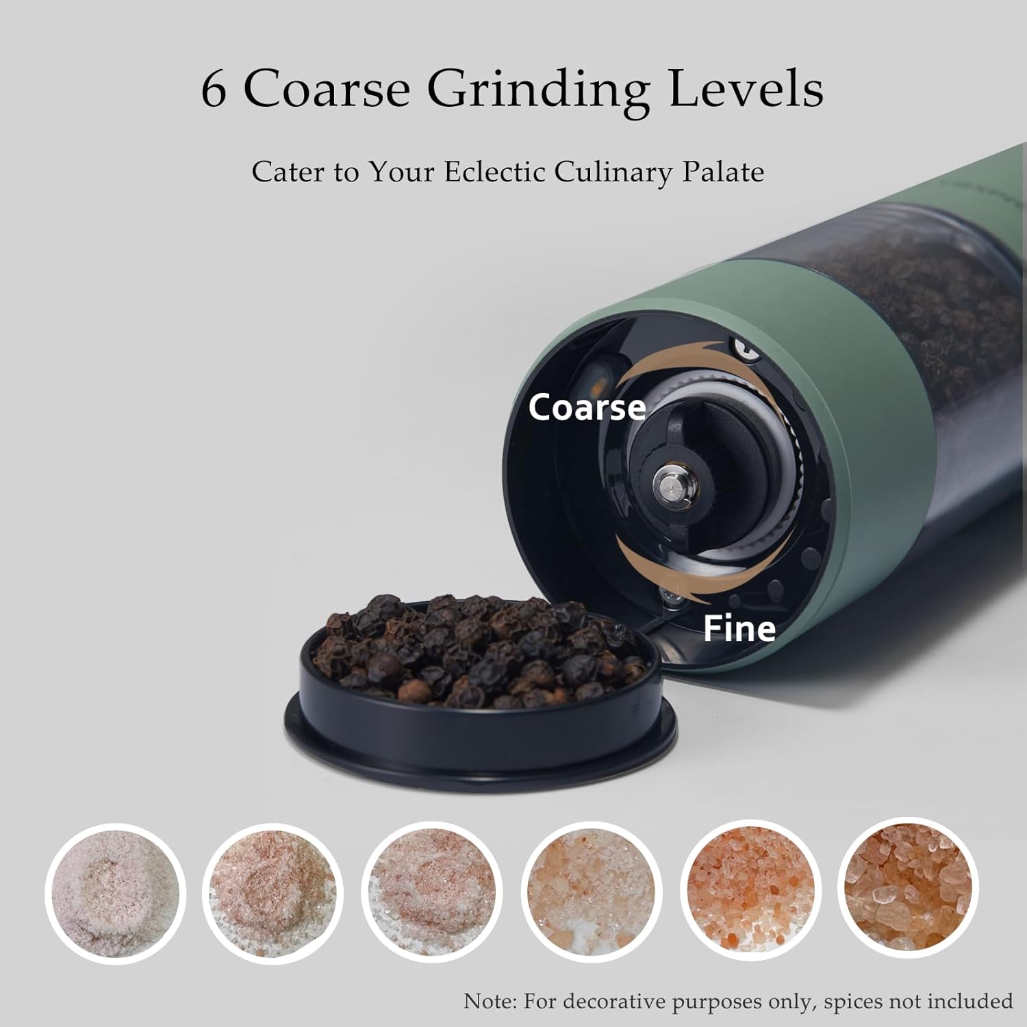 TLYSXPRO Electric Pepper Mill with LED Light