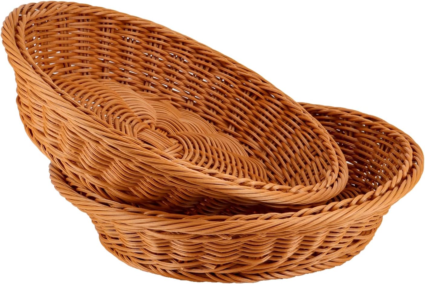 JAPCHET 4 Pack 12 Inch Wicker Bread Baskets