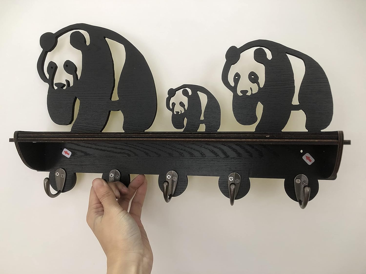 Doublecat Panda Style Coat Hook Wall Decor
