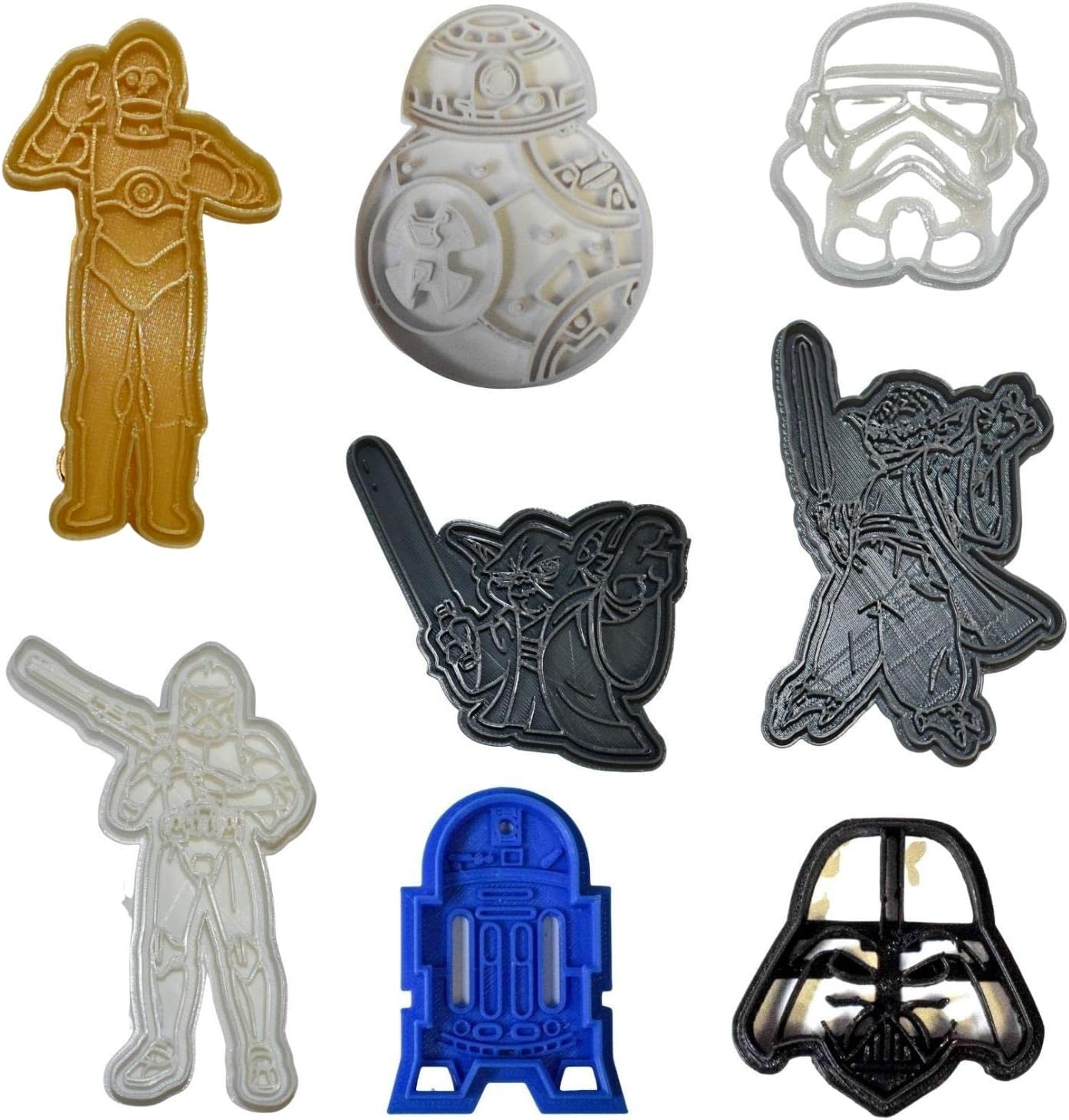 Star Wars Themed Cookie Cutters Set of 8 Made in USA