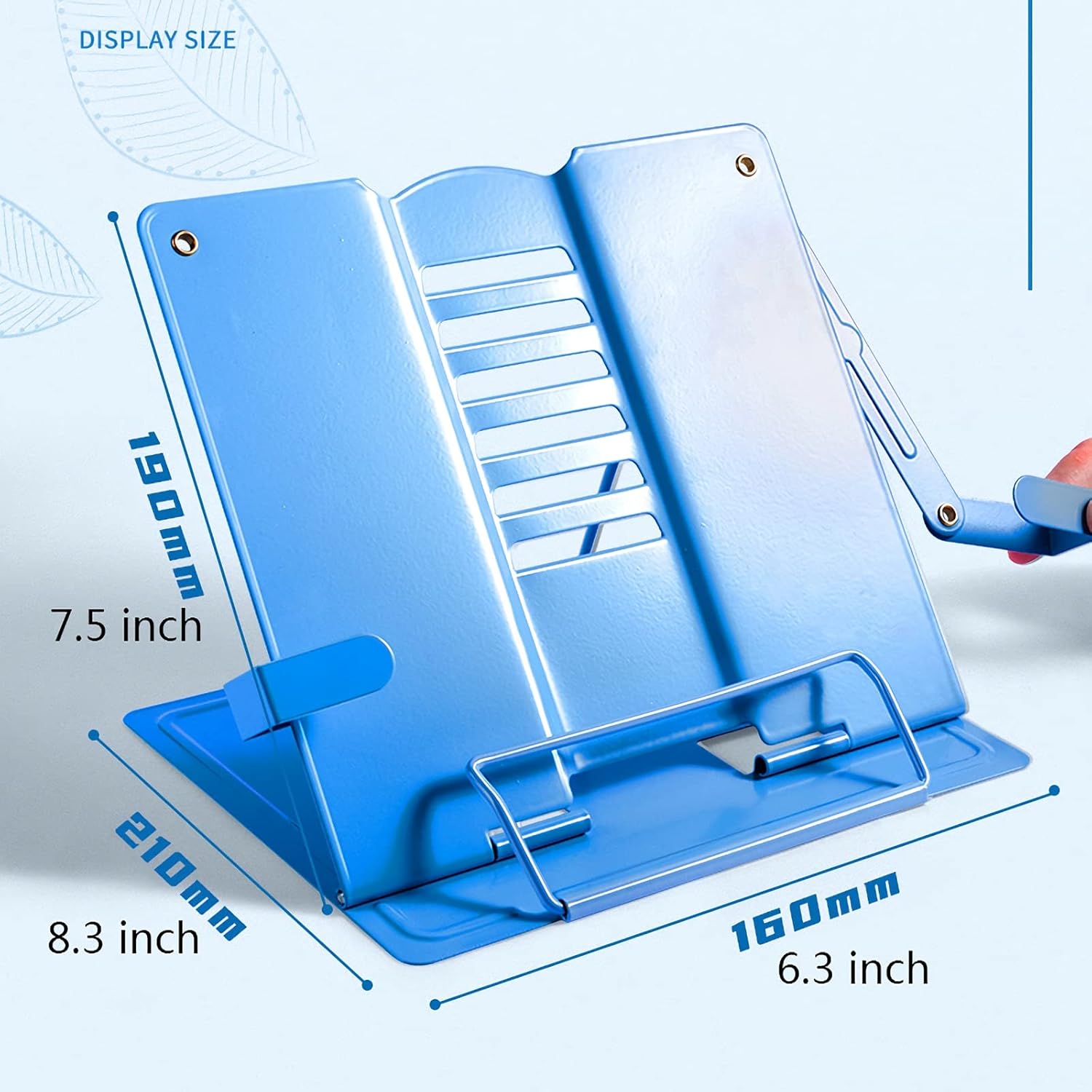 Adjustable Foldable Book Stand for Cookbook and Recipe Holders