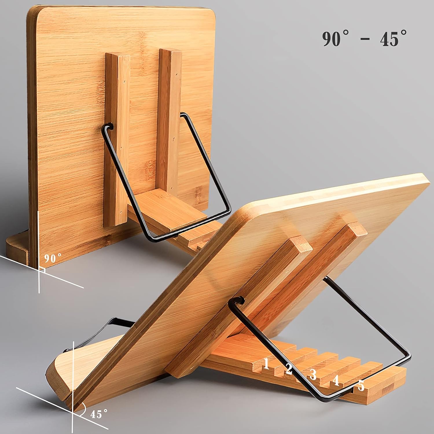 Adjustable Book Stand for Cooking and Reading