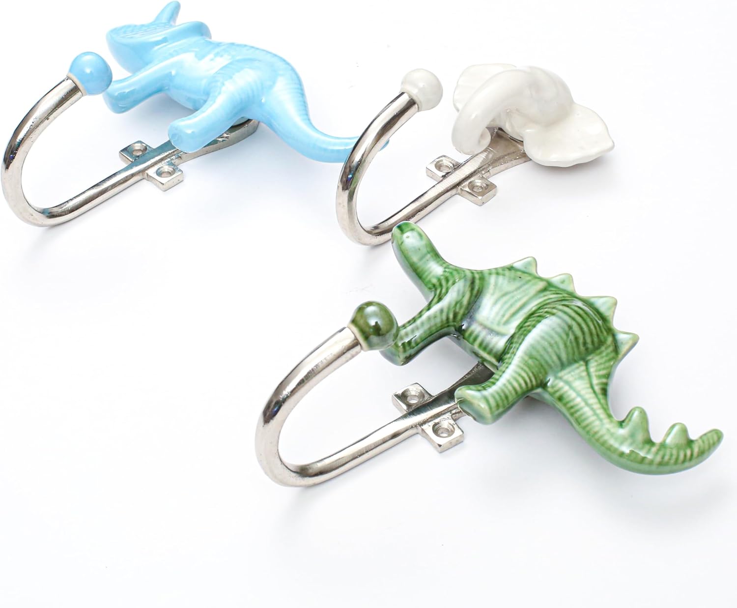 Alpha Living Home - Ceramic Wall Hooks Set of 3 Animal Shaped