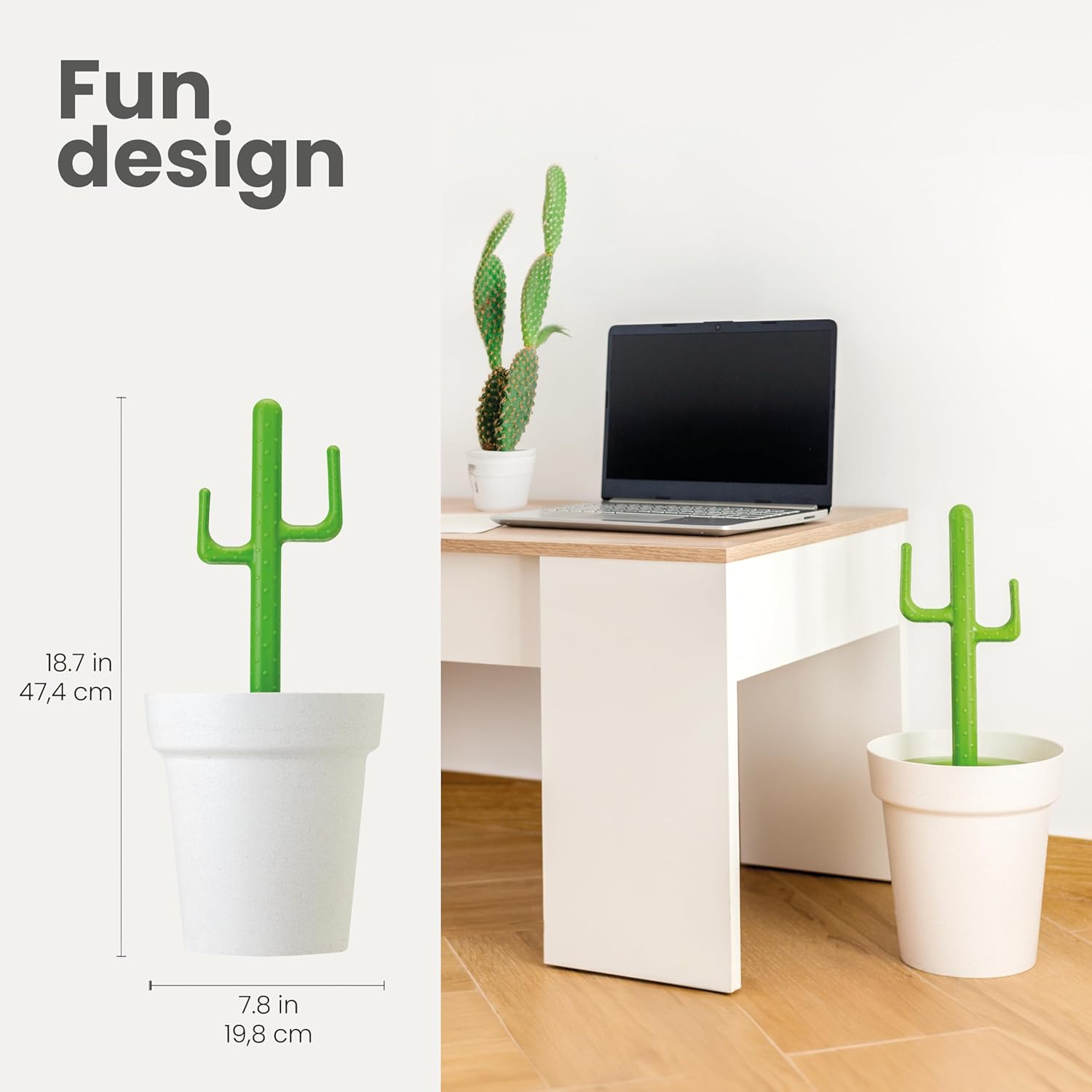 Vigar Cactus 3L Trash Bin with Lid and Inner Bin