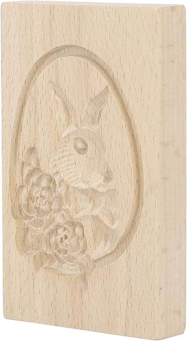 ZJchao Wooden Cookie Cutter with Beautiful Patterns