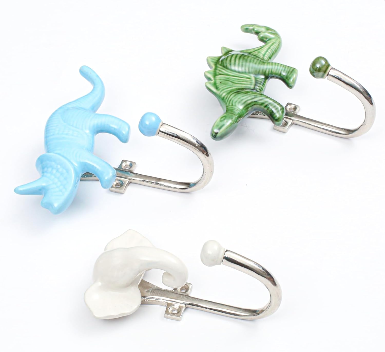 Alpha Living Home - Ceramic Wall Hooks Set of 3 Animal Shaped