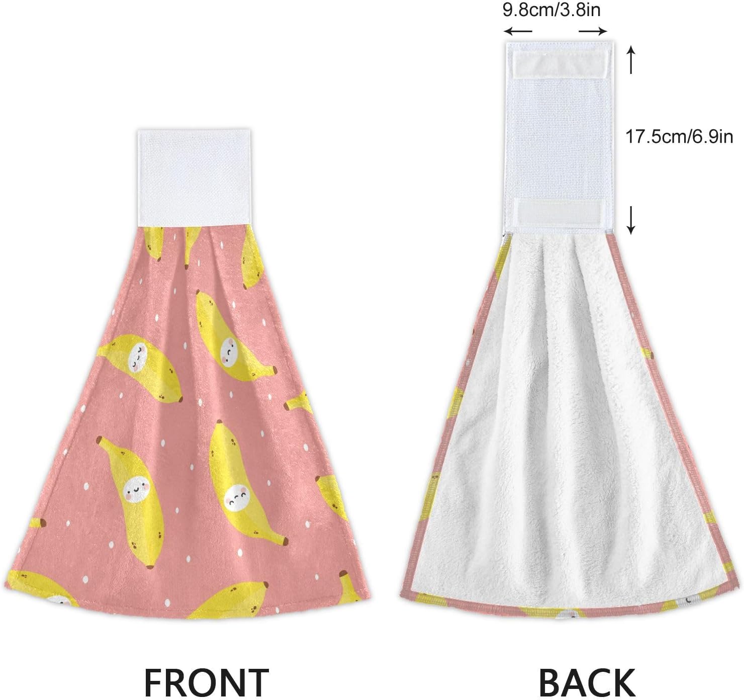 Cute Banana Pattern Kitchen Towels 2 Pieces