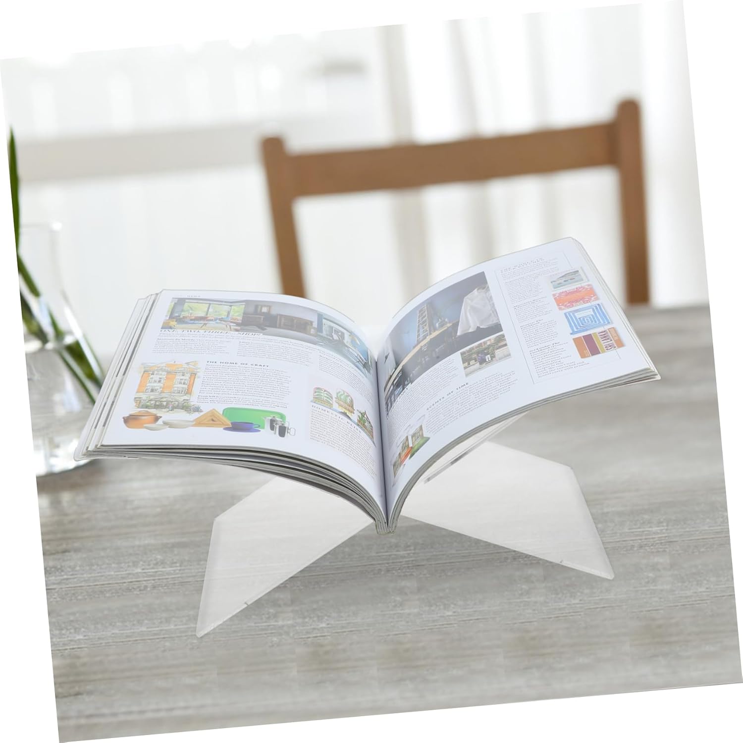 1 Set Acrylic Book Stand for Kitchen and Office