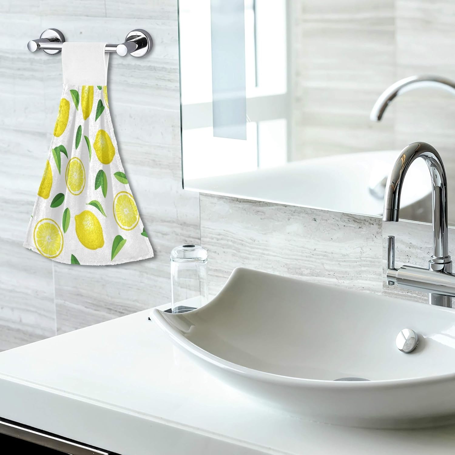 Aslsiy Summer Fresh Lemons Kitchen Towel Set of 2