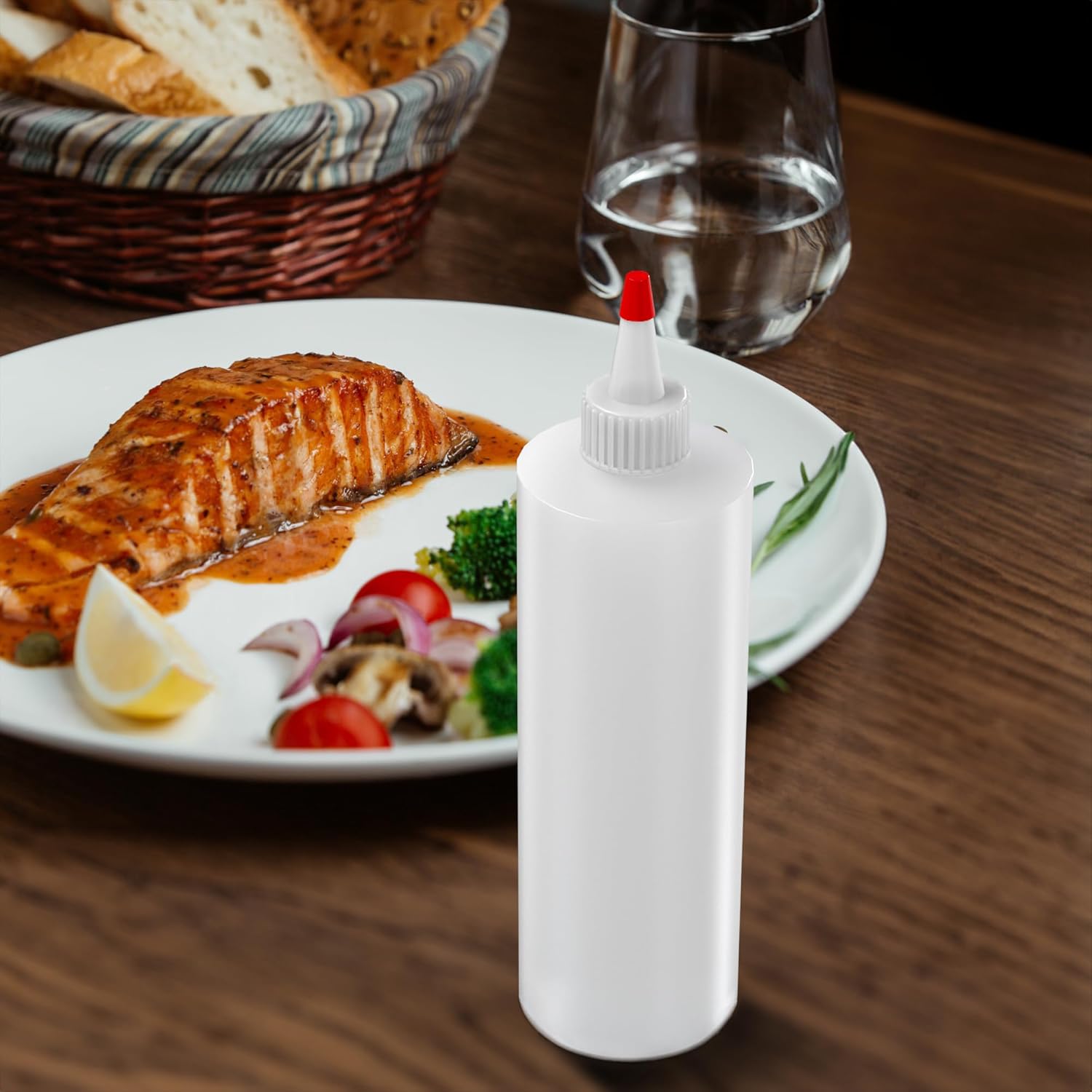 BRIGHTFROM 12 oz Condiment Squeeze Bottles Set of 2