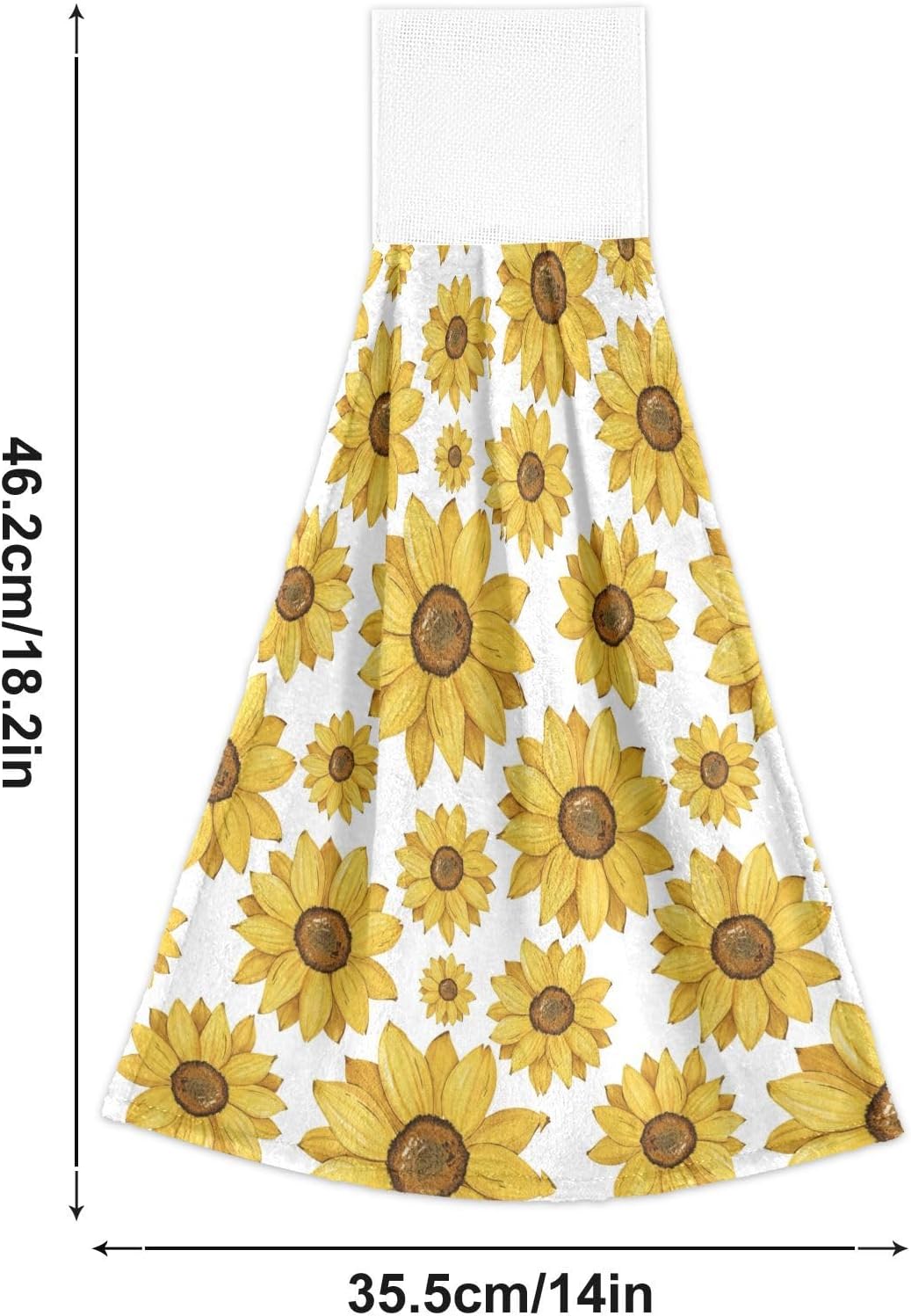 OTVEE Sunflowers Pattern Dish Towels 2 Pieces