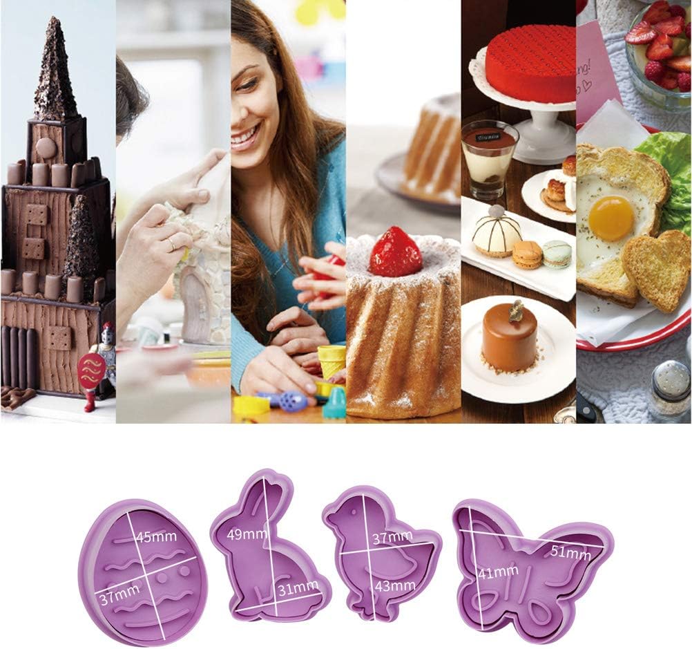 Mrisata Easter Animal Shape Cookie Cutter Set