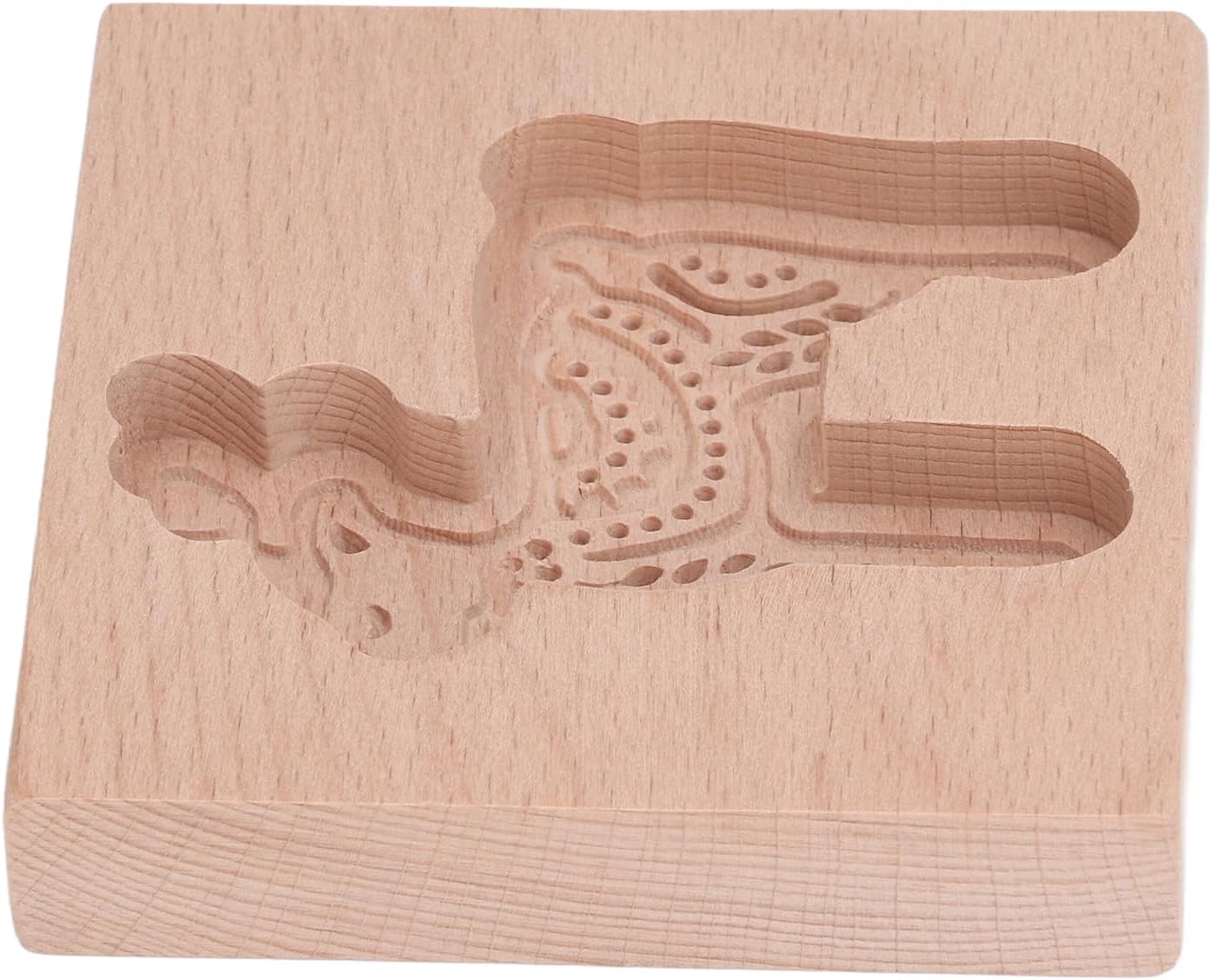 Acouto Carved Wooden Deer Cookie Cutter