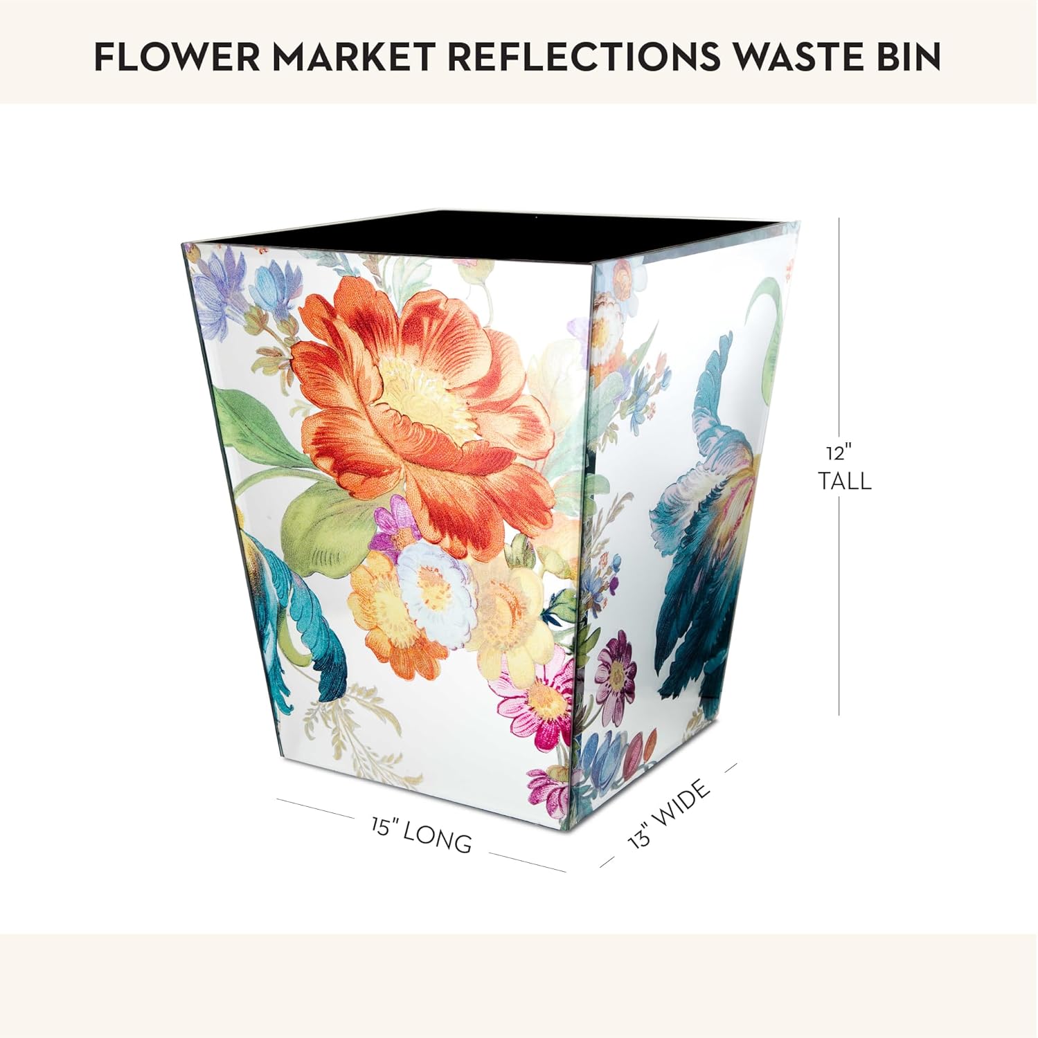 MACKENZIE-CHILDS Flower Market Waste Bin Decorative