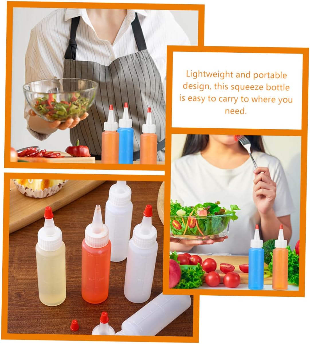 PRETYZOOM 2oz Tomato Sauce Squeeze Bottles