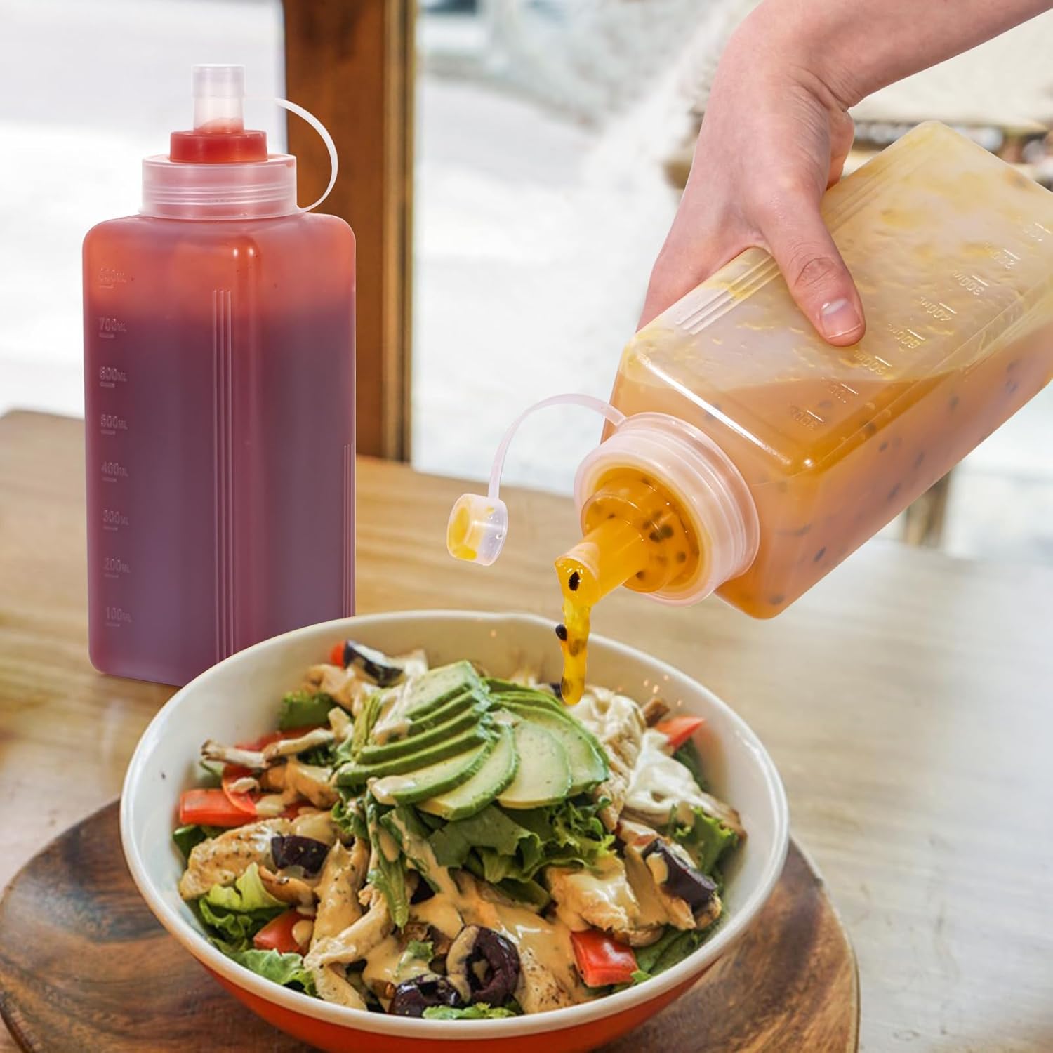 Uceoo Wide Mouth Condiment Squeeze Bottle 800ml