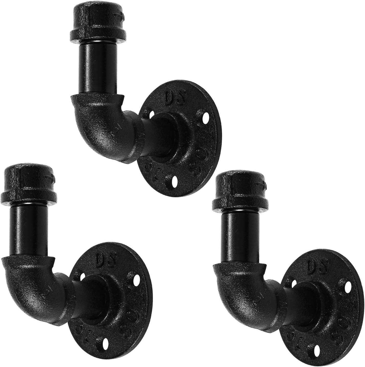 Home TZH 3 Pack Black Towel Hooks for Bathroom