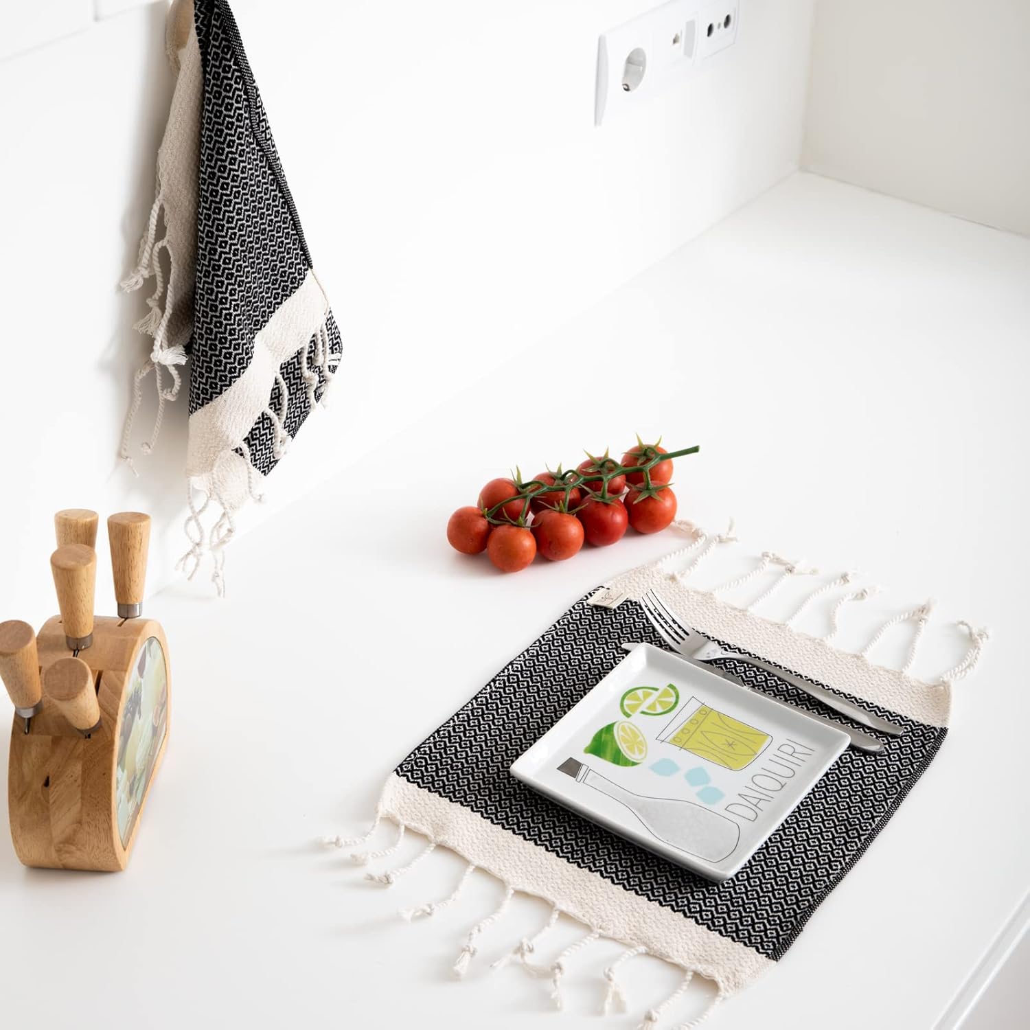 SMYRNA TURKISH COTTON Dish Towels Pack of 6 12x12 Inch