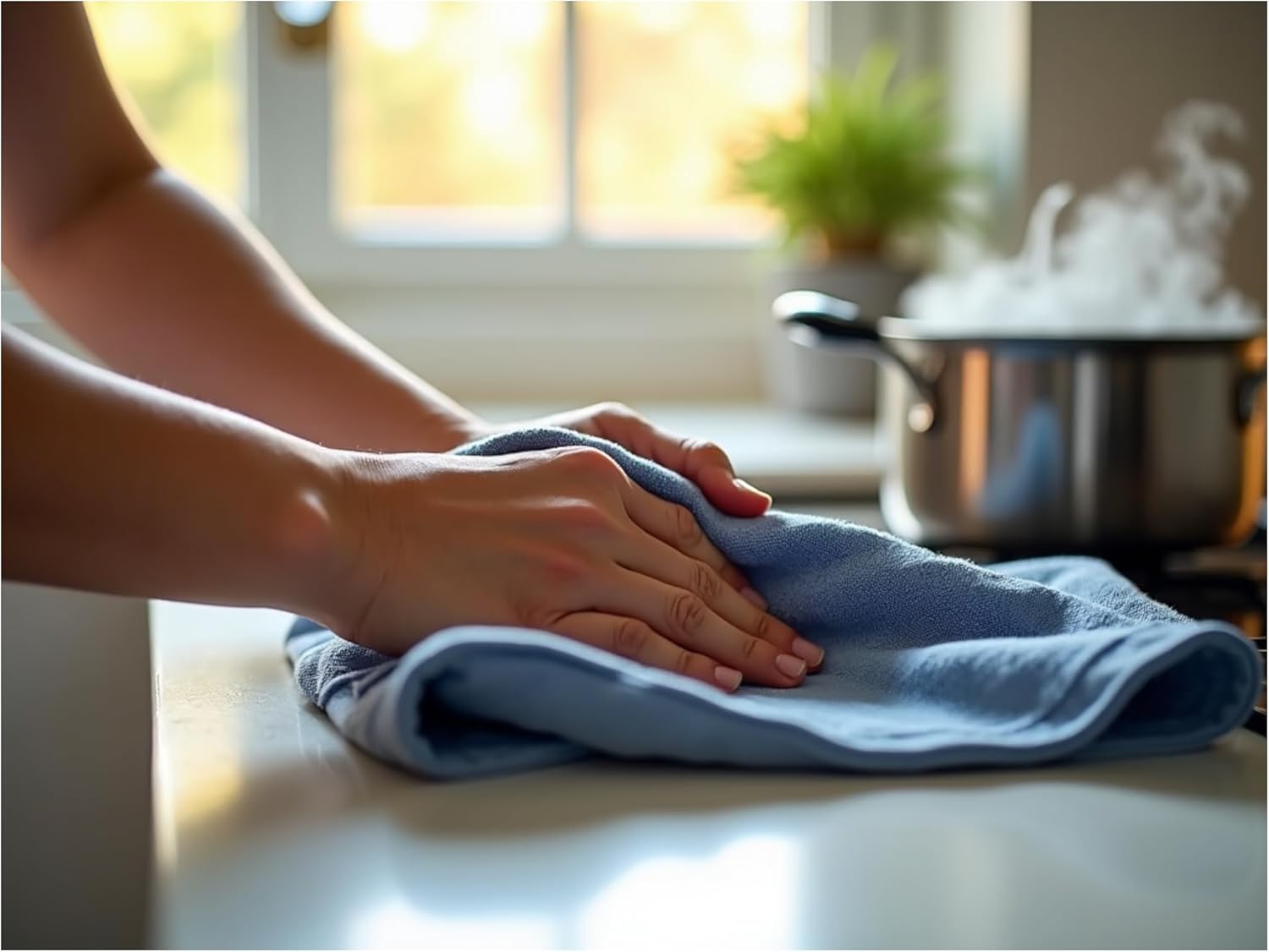 Eight Owls Linen Dish Towels - Set of 2 20x27 Inch Blue Bay