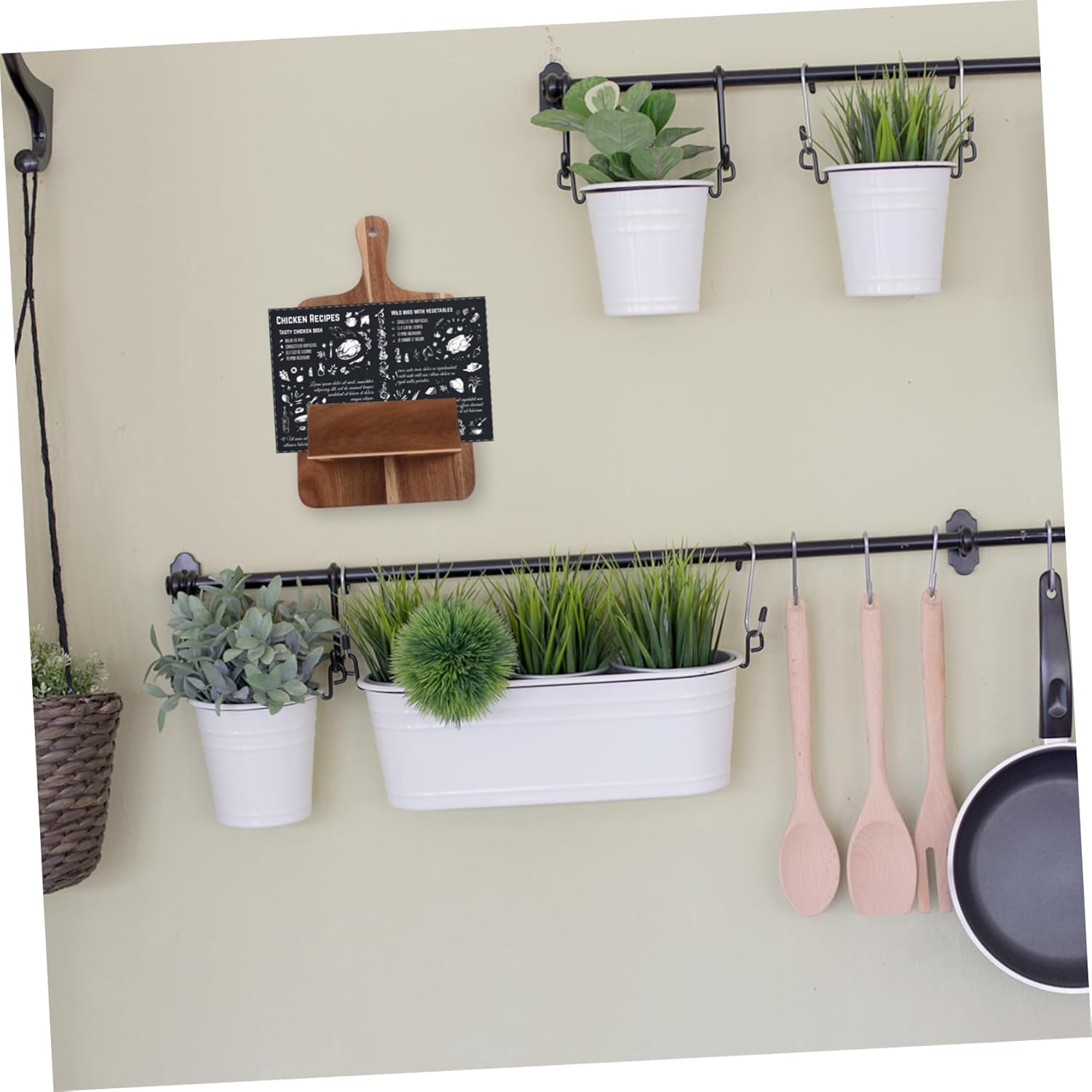 Stylish Wooden Cookbook Holder Stand for Kitchen Counter